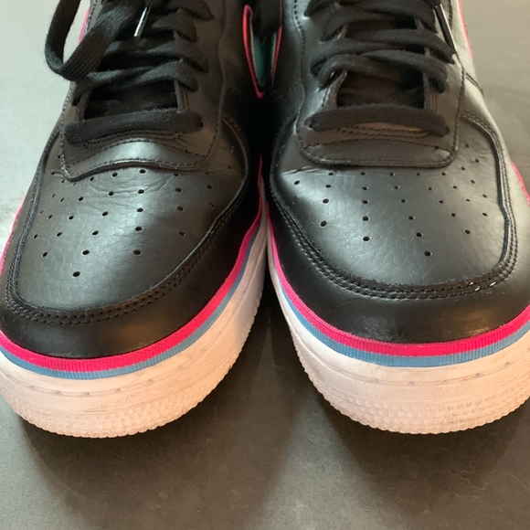 Nike Air Force 1 Men's Shoes SZ 12-Black/Teal - Picture 4 of 6